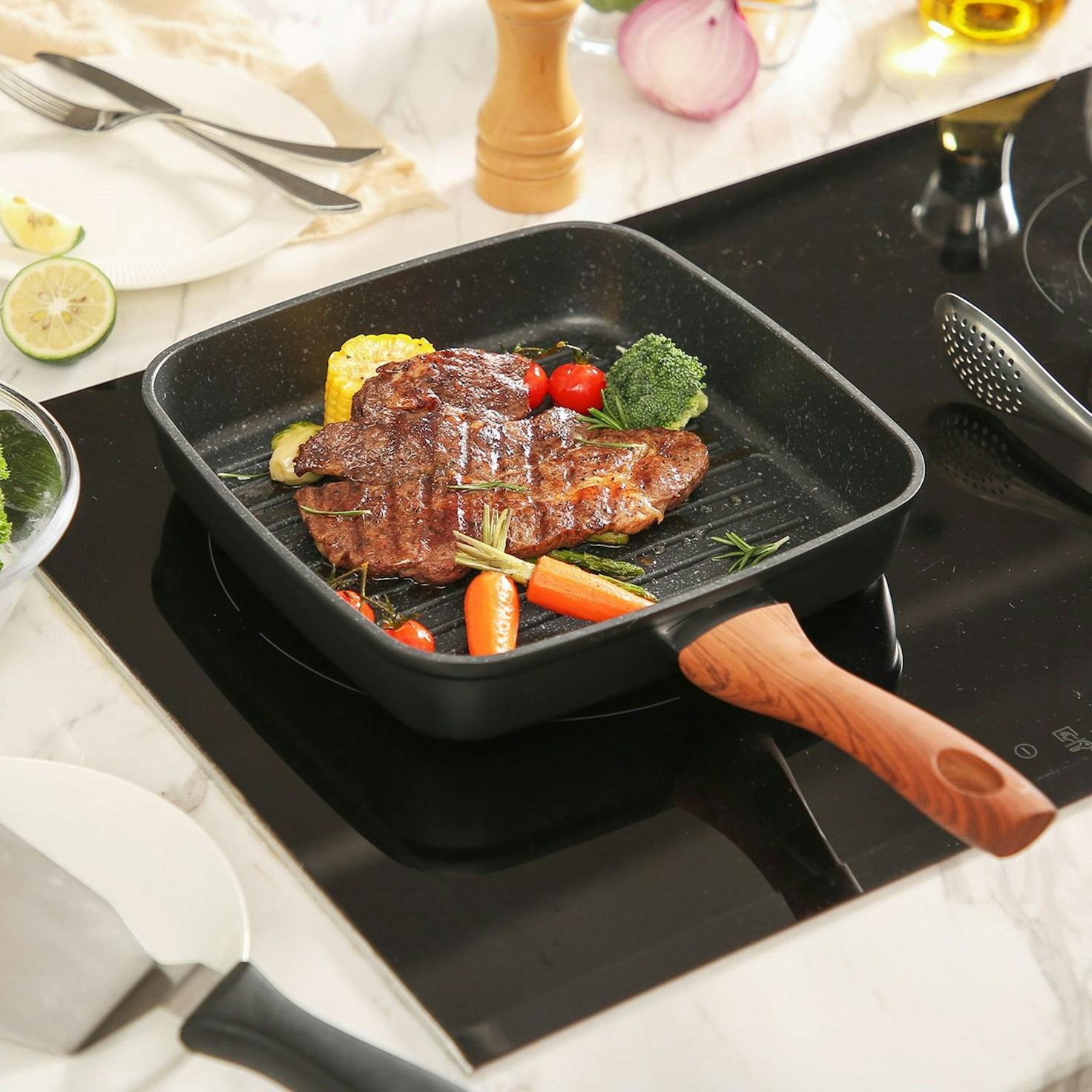 People collaborating in a contemporary kitchen, exchanging recipes and cooking techniques